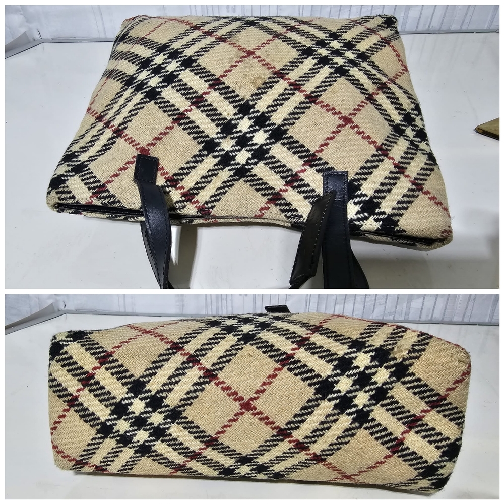 Burberry Nova Check Wool Tote Bag - Picture 7 of 10